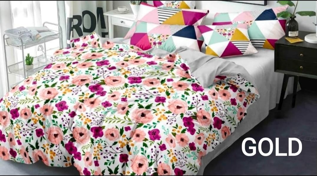 GL 180 TC Cotton Double Printed Fitted (Elastic) Bedsheet