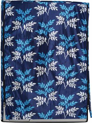 GL Front Automatic Washing Machine Cover BLUE Leaves