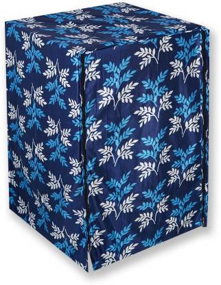 GL Front Automatic Washing Machine Cover BLUE Leaves