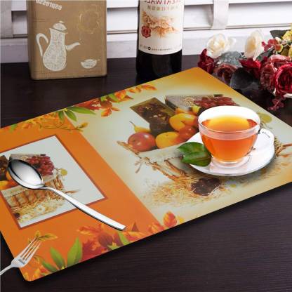 GL Rectangular Pack Of 6 Table Placemat  (Multicolor, PVC) YL