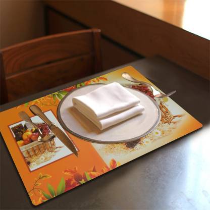 GL Rectangular Pack Of 6 Table Placemat  (Multicolor, PVC) YL