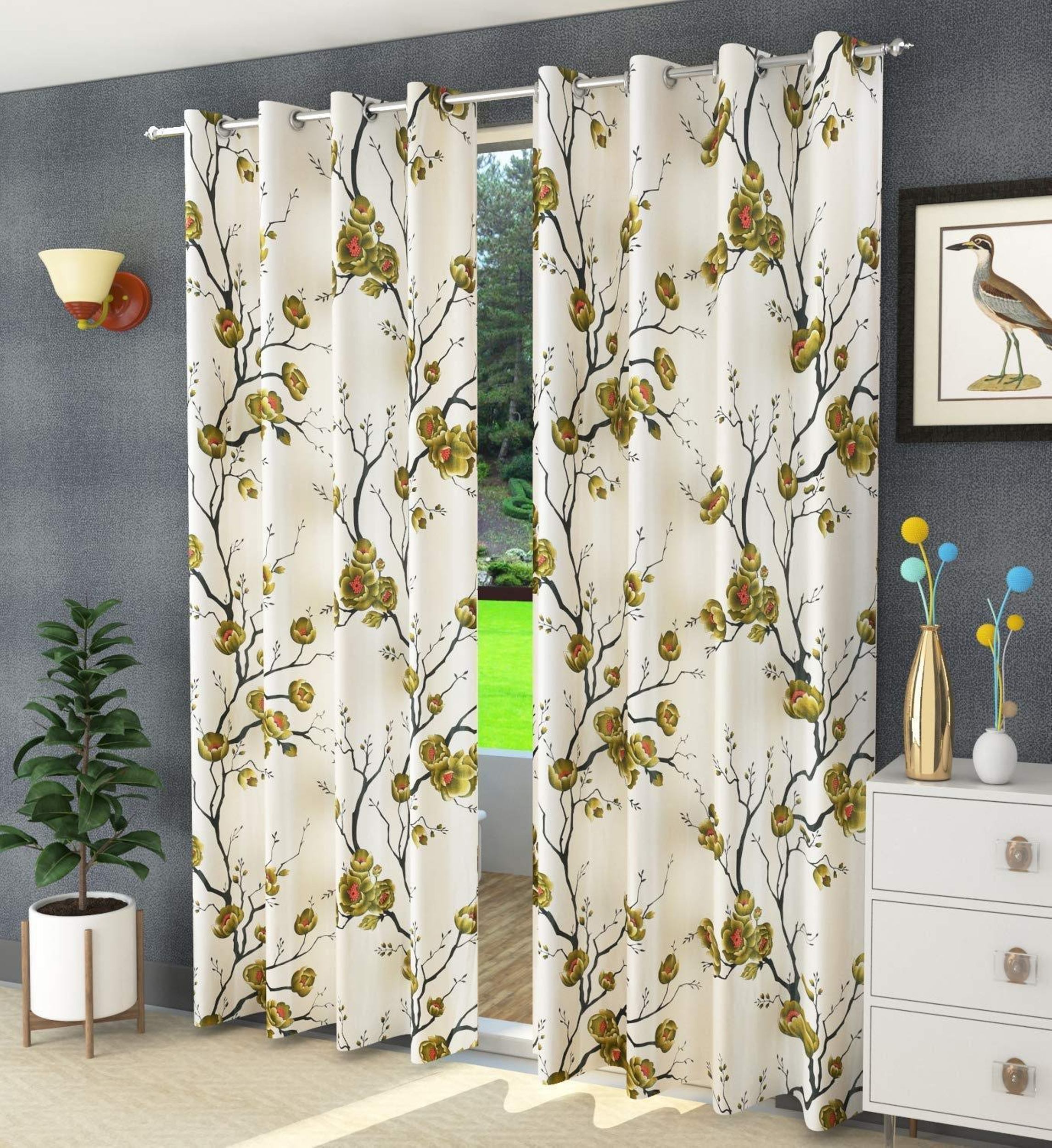 Polyester Room Darkening Long Door Curtain