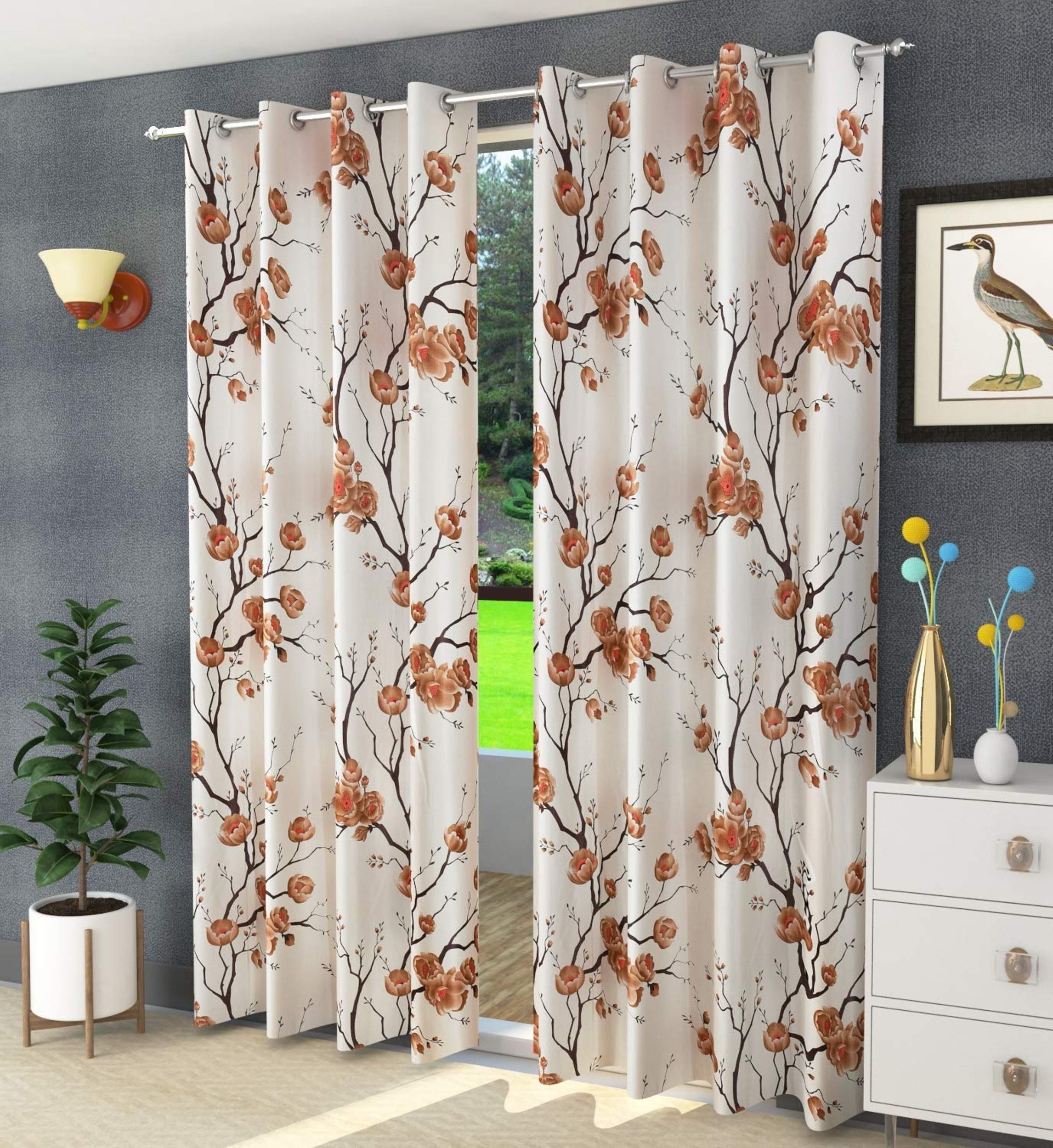 Polyester Room Darkening Long Door Curtain