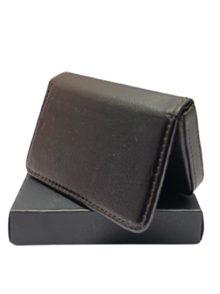 GL Men Casual Brown Genuine Leather Card Holder - Mini