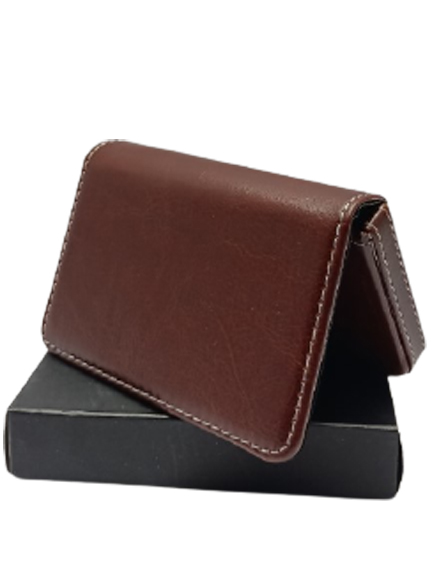 GL Men Casual Brown Genuine Leather Card Holder - Mini